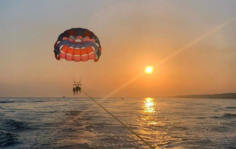 Parasailing at sunset off Marathon
